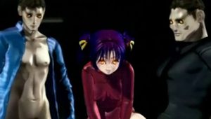  Pretty 3D hentai girl gets double nailed