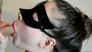  And again Lily emptied my balls and got cum in her face for show-off
