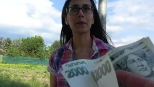  Public Agent Cash convinces slim beauty to bounce her pussy on agents cock
