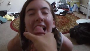  Hot College Roommate Spreads and Fuck her Tight Pussy