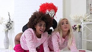  Evil clown attacks two girlfriends