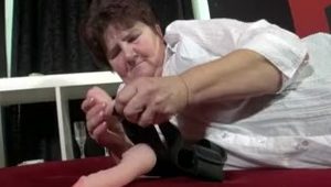  OldNannY Big Granny with natural big tits has sex