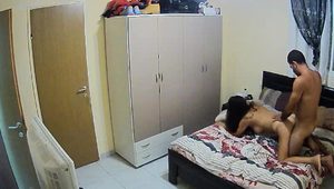  Big breasted amateur Latina gets nailed hard on hidden cam