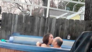  Brunette amateur gives bf hot blowjob in hidden camera